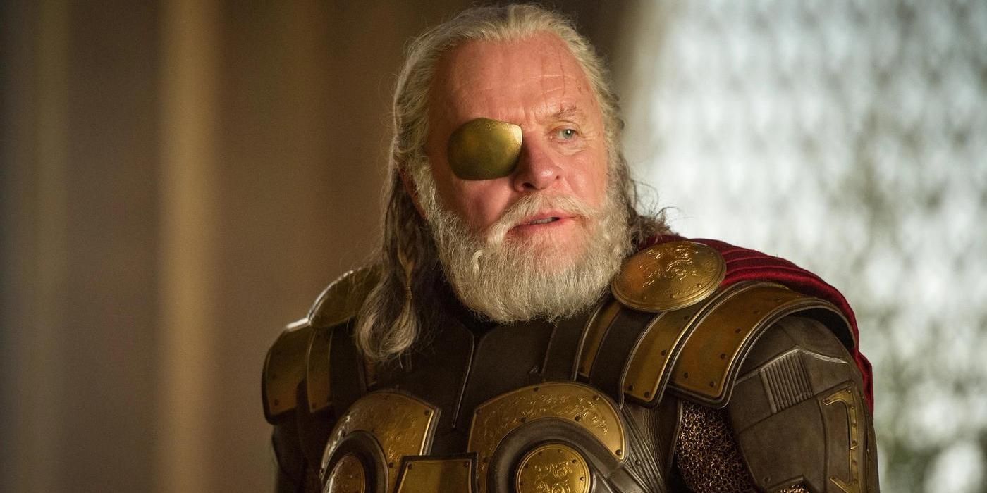 Odin stands in the Asgardian palace