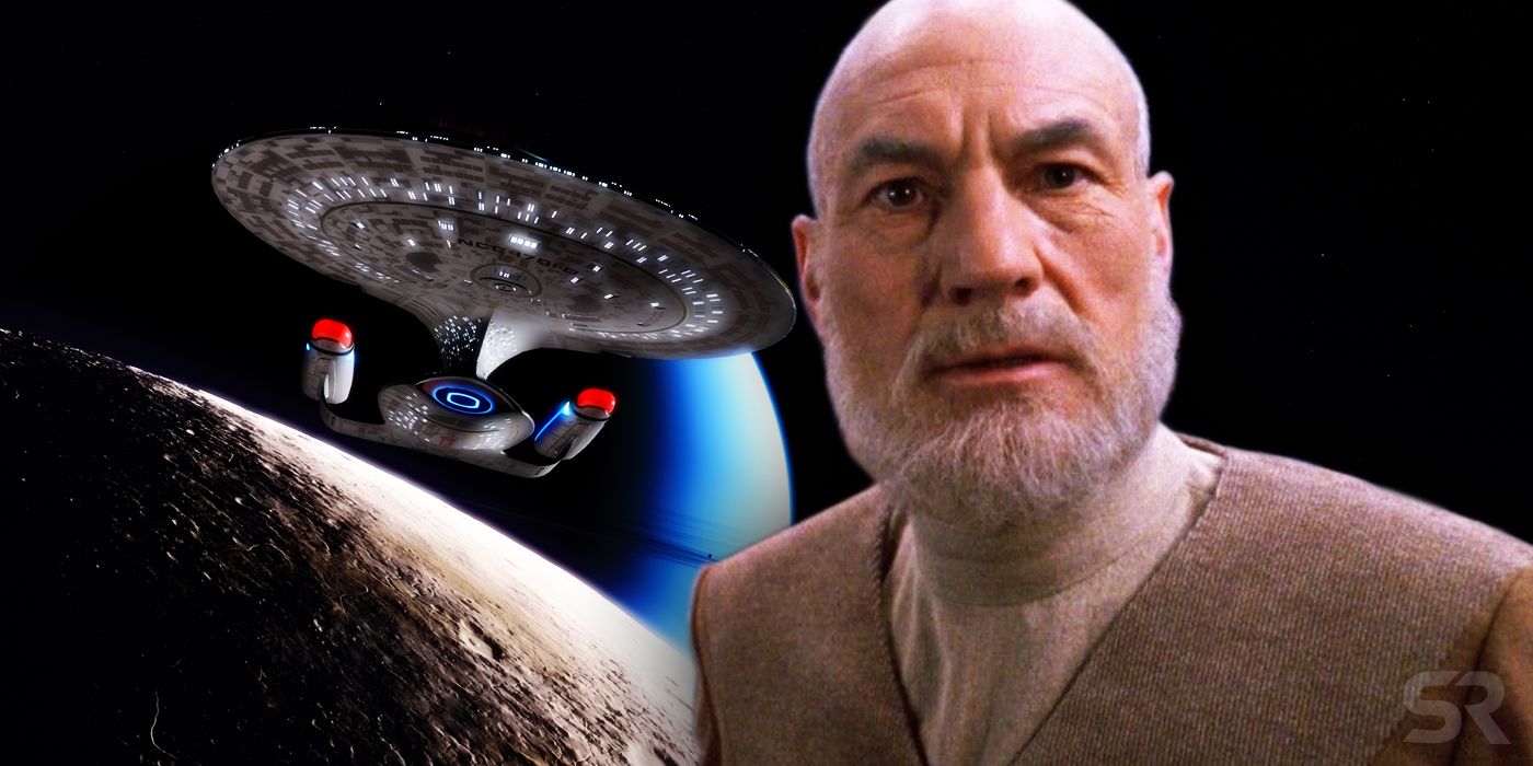 Picard and the Enterprise in Star Trek