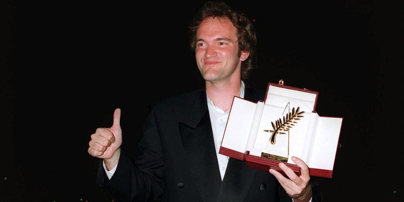 Quentin Tarantino 1990s with an award