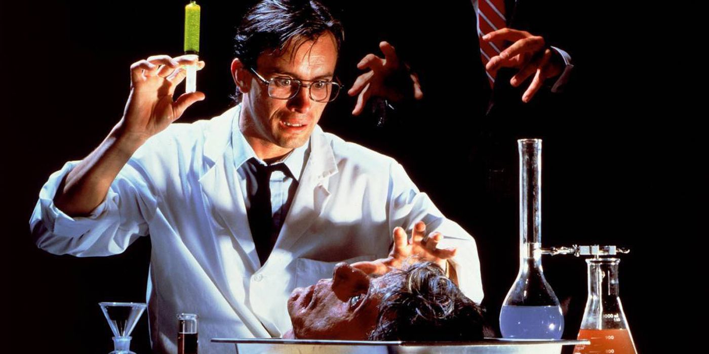 The doctor experimenting in The ReAnimator