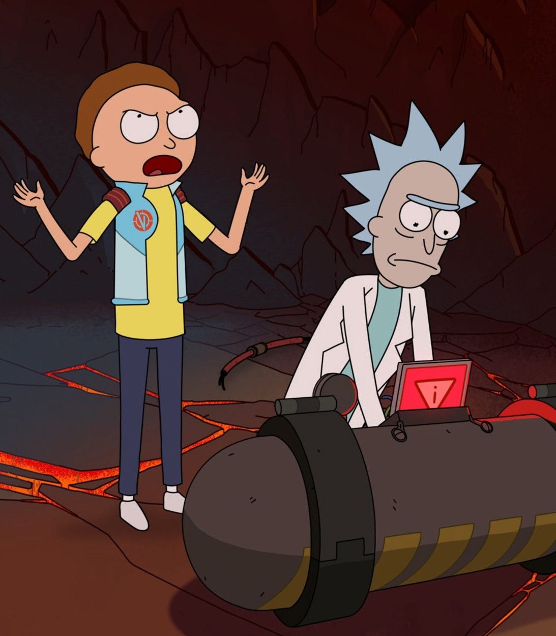 Rick Sanchez and Morty Smith on Rick and Morty