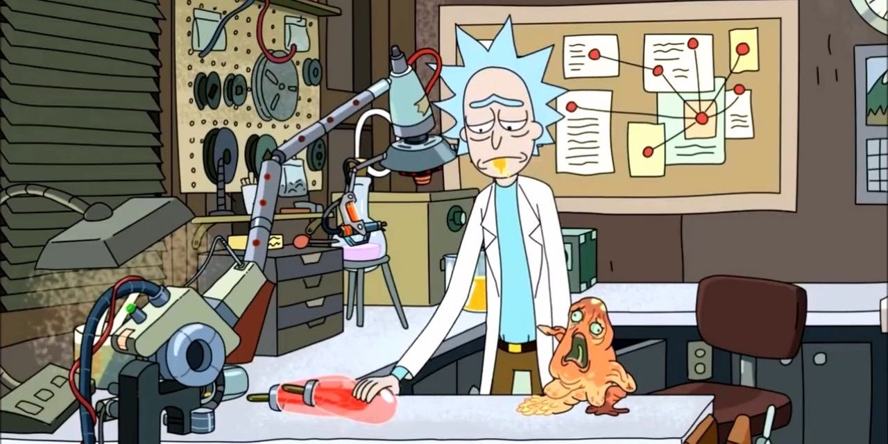 Rick looks sad on Rick and Morty