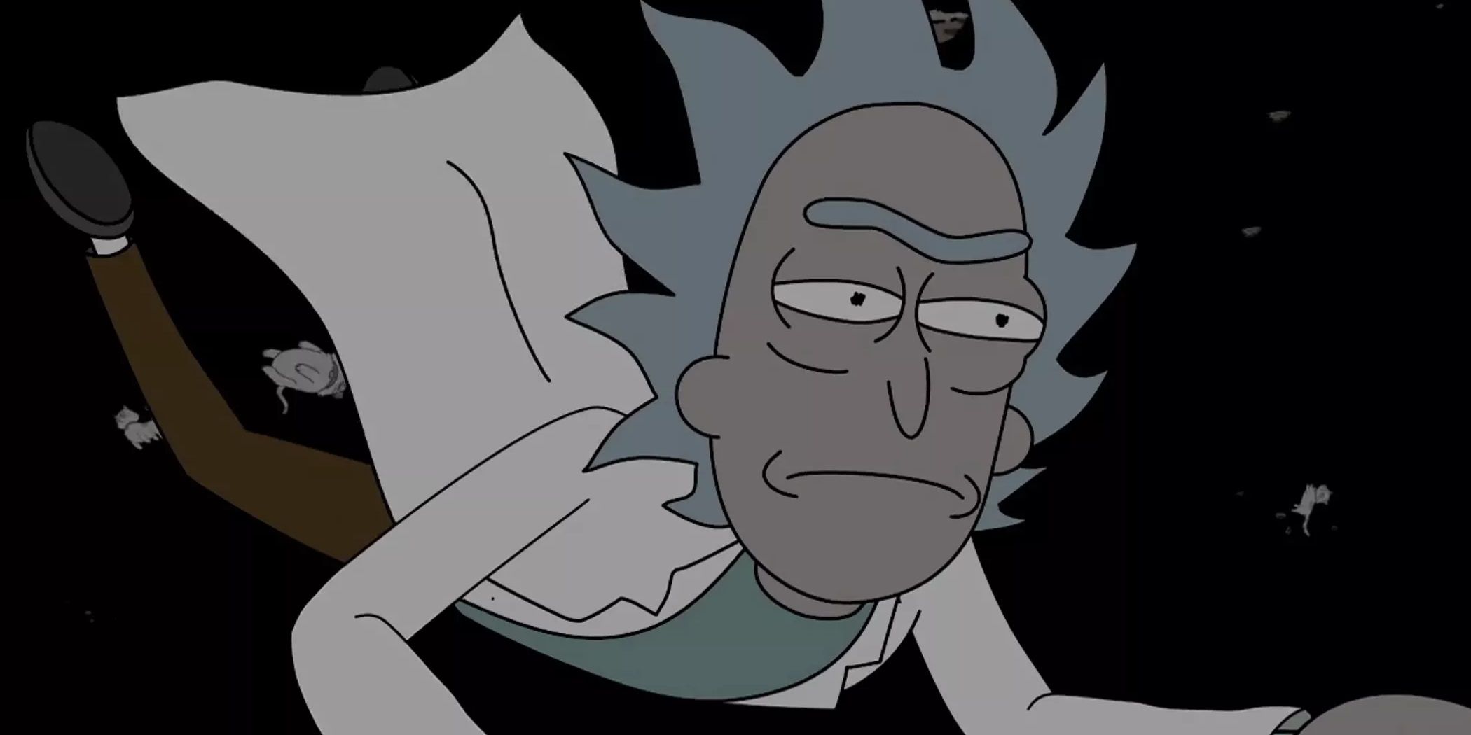Rick in space in Rick and Morty