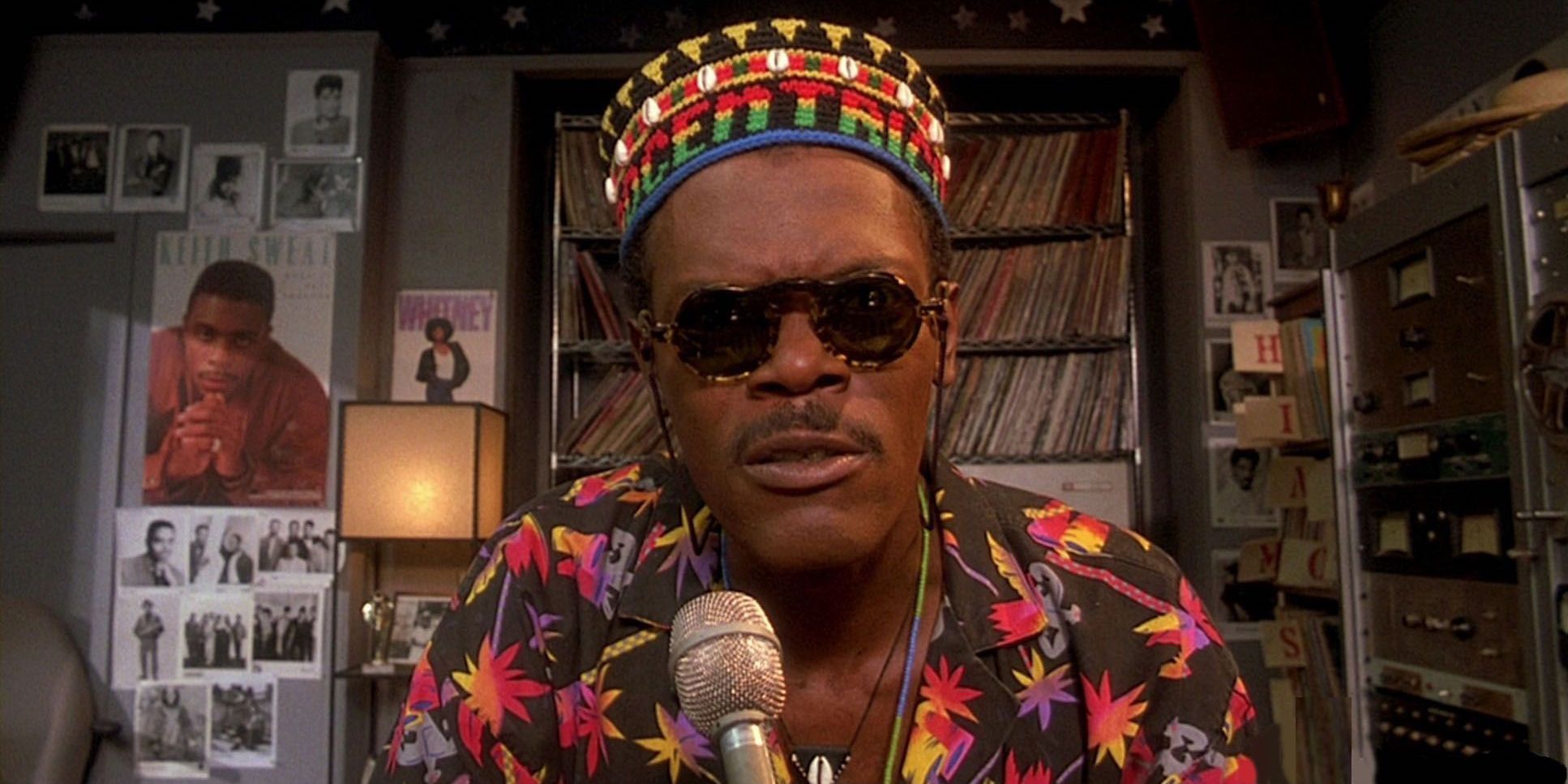 Samuel L. Jackson looking into the camera in Do the Right Thing
