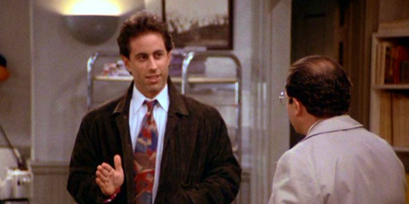 Jerry Seinfeld wearing his new jacket in Seinfeld episode The Jacket