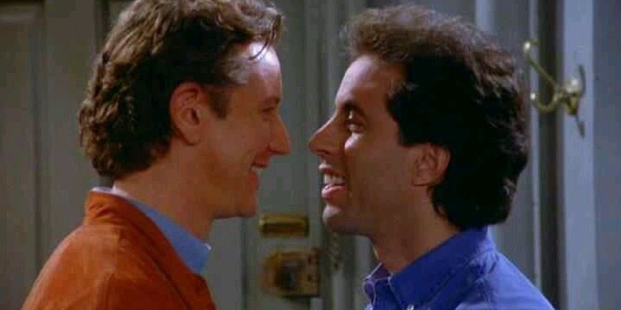 Judge Reinhold as the close talker in Seinfeld