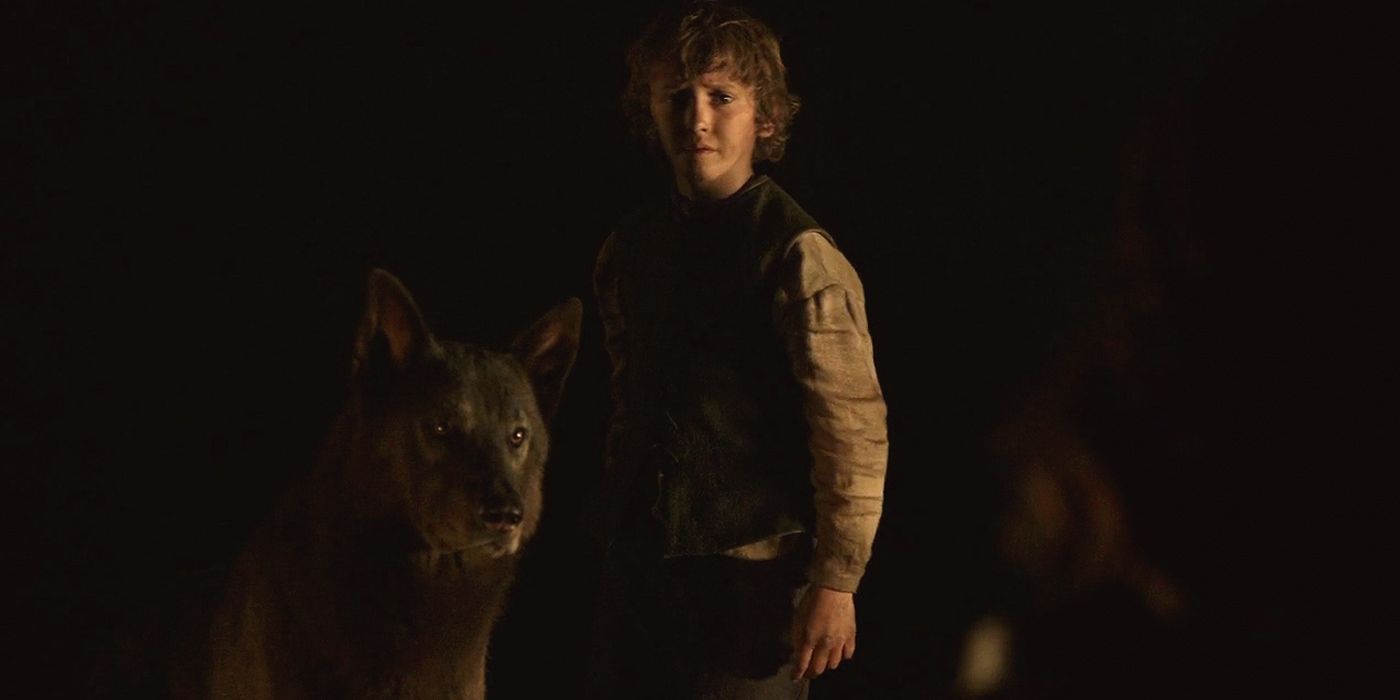 Shaggydog and Rickon in Game of Thrones