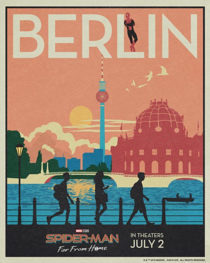 Spider-Man: Far From Home Retro Poster Berlin