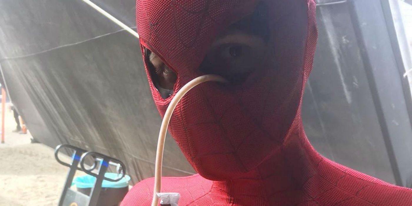 Spider-Man Far From Home Tom Holland Drinking