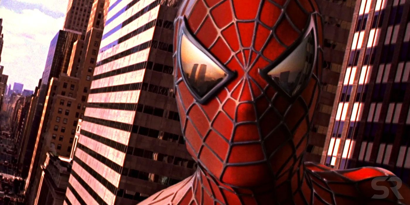 Spider-Man with Twin Towers Reflection