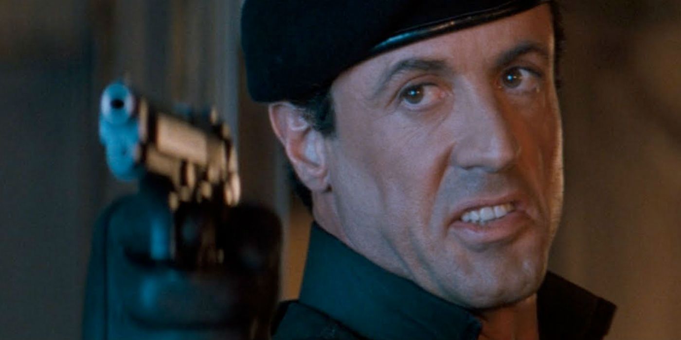 Sylvester Stallone as John Spartan in Demolition Man