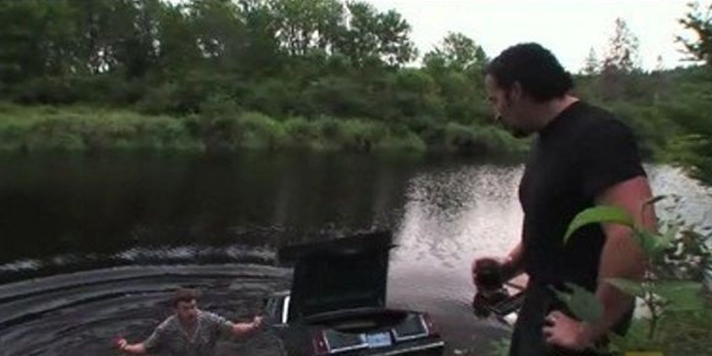 Ricky stuck in a lake in Trailer Park Boys