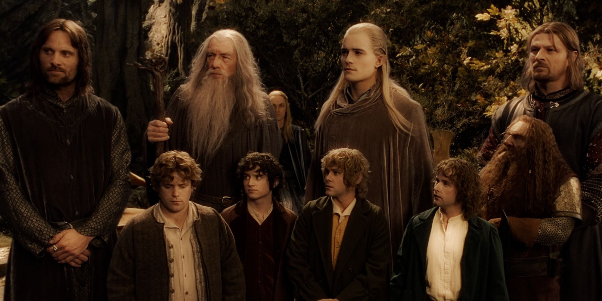 The Fellowship gathered for the first time in The Lord of the Rings: The Fellowship of the Ring