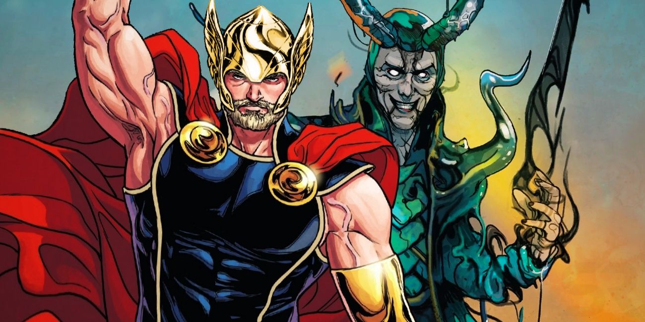 Thor and Loki with Symbiote Sword