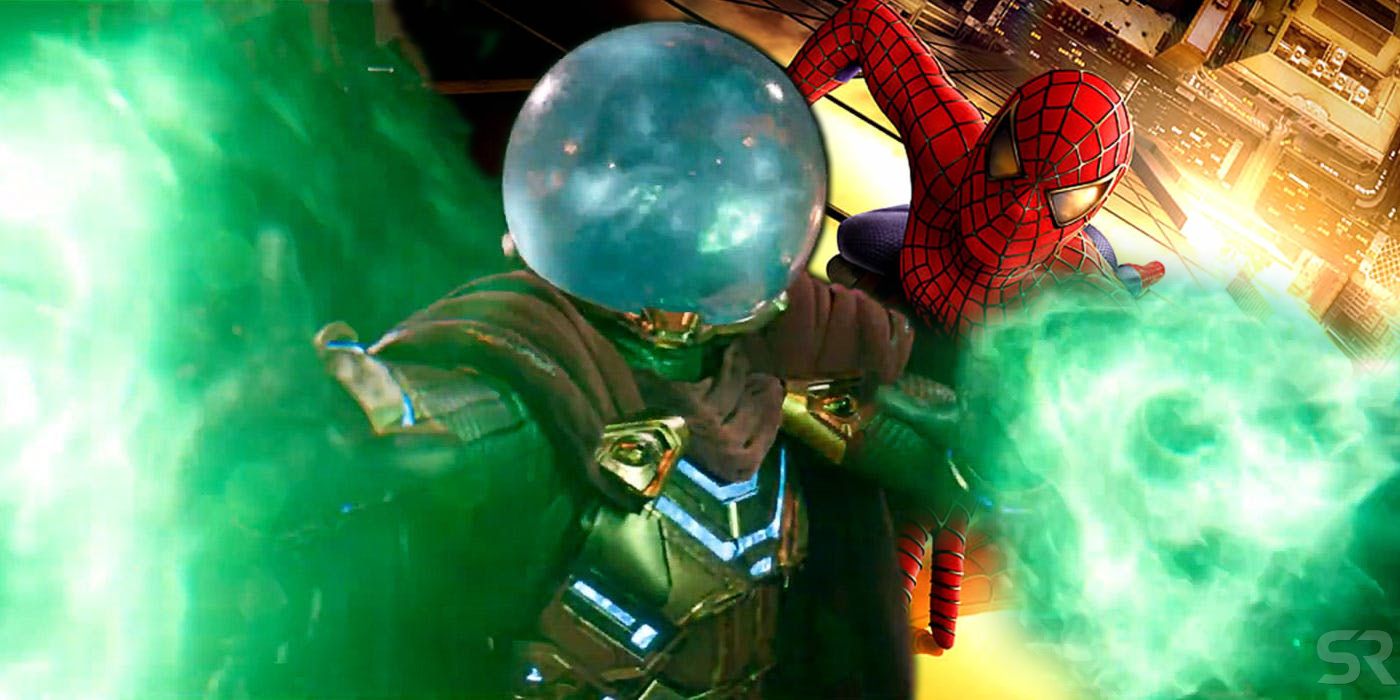 Tobey Maguire as Spider-Man with Jake Gyllenhaal Mysterio