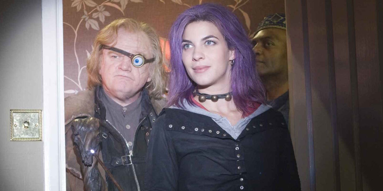 Tonks and Moody walking in a room.