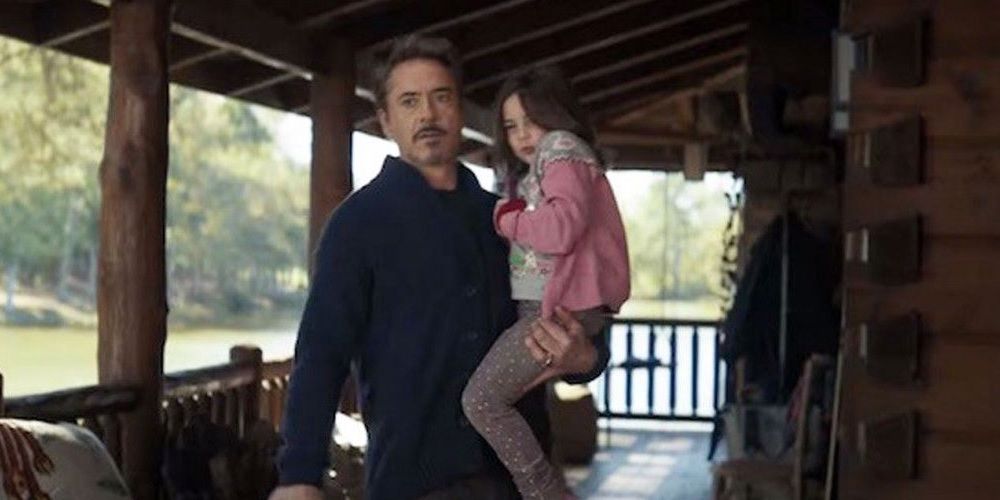 Tony and Morgan Stark in Avengers Endgame