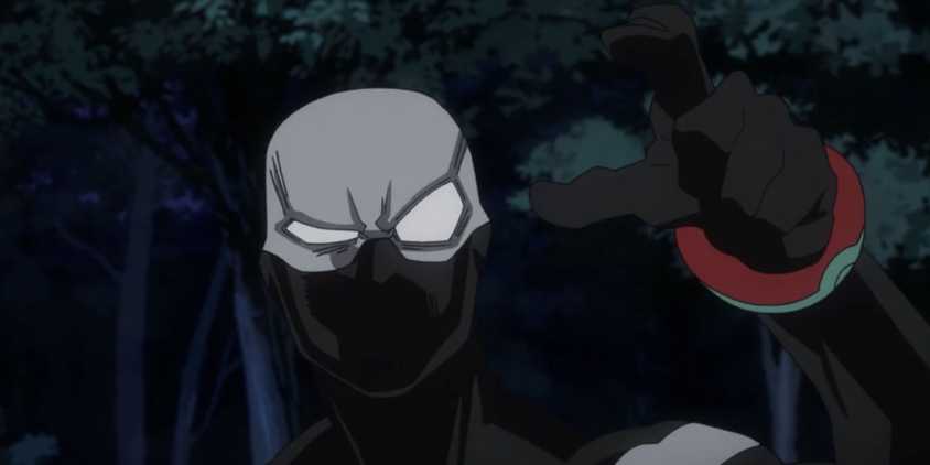 Twice pointing at something off-camera in My Hero Academia