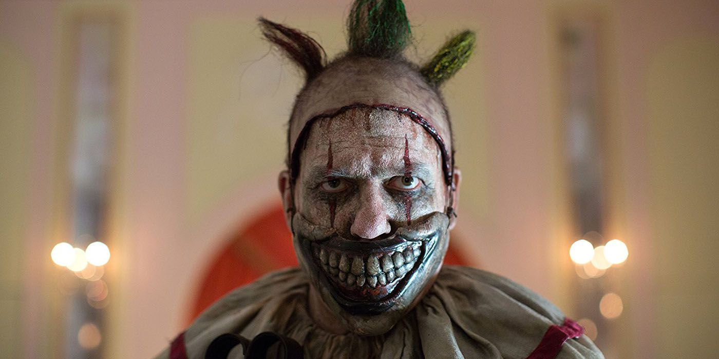 Twisty the Clown looking gravely in a still from American Horror Story
