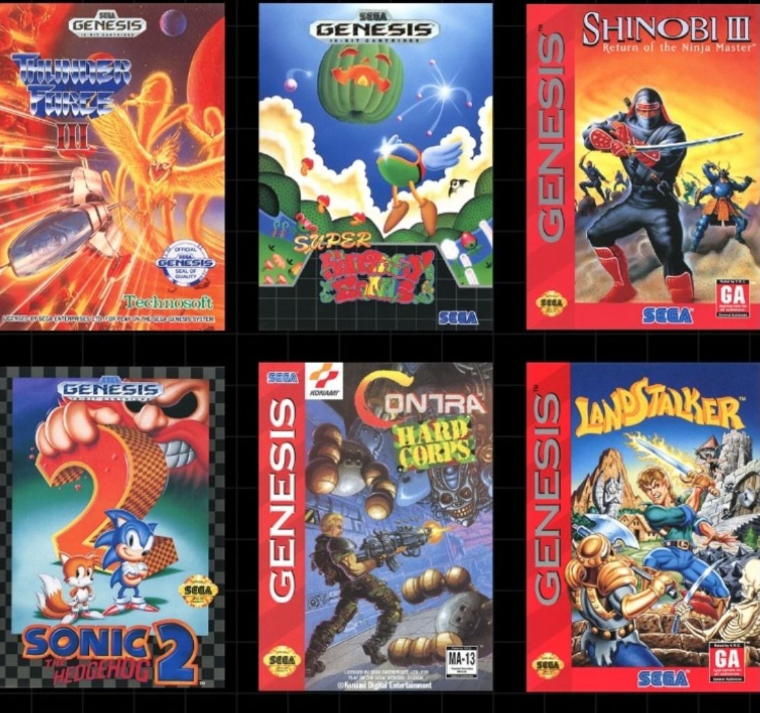 Vertical Sega Genesis Games