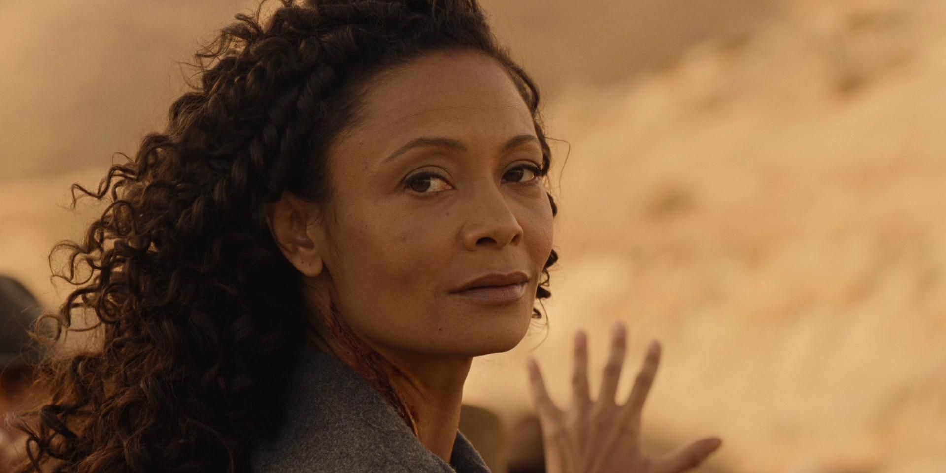 Thandiwe Newton as Maeve in season 2 of Westworld