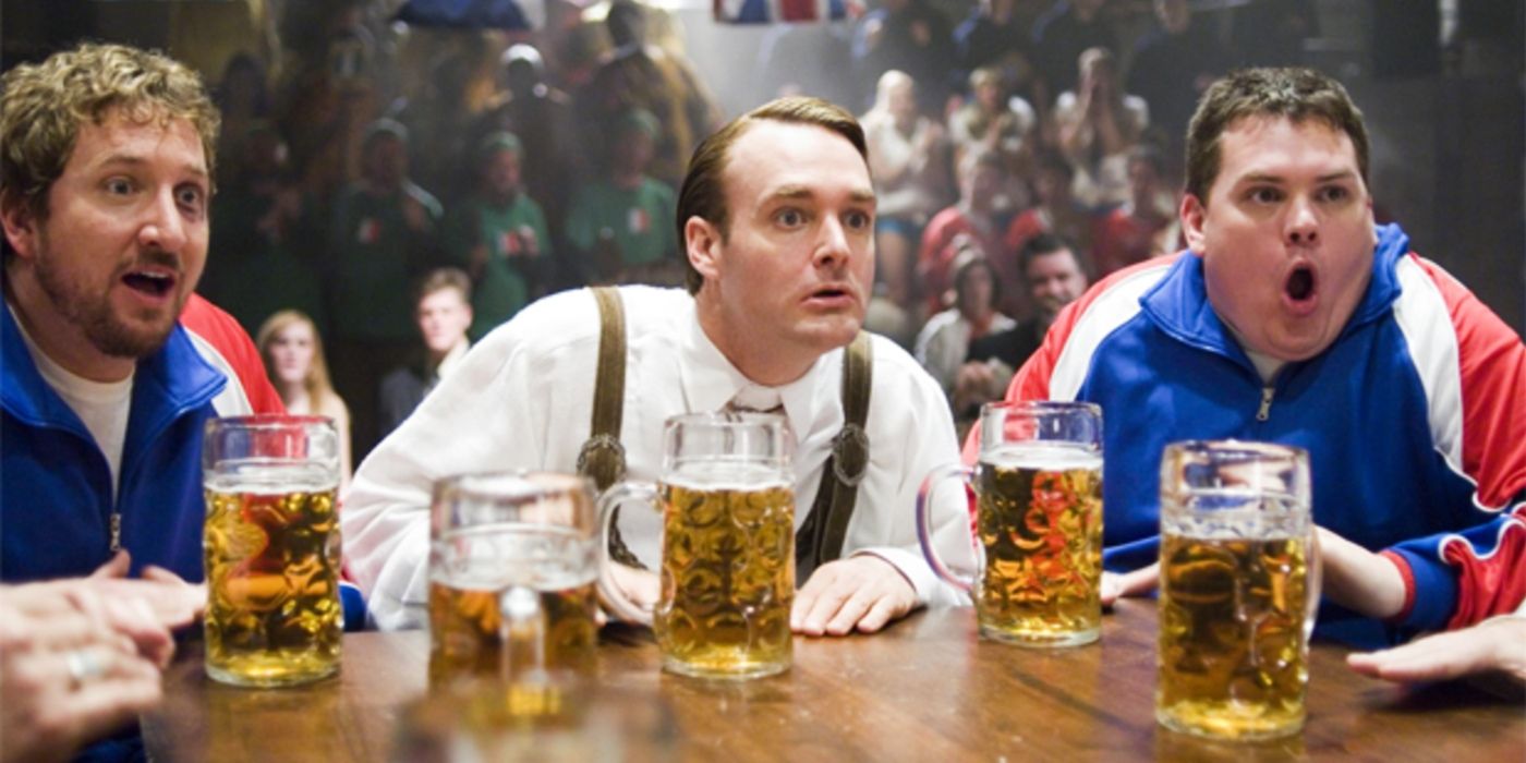 Germans drinking pints of beer in Beerfest