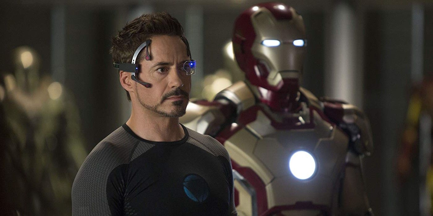 Tony Stark controlling the Iron Man armor.