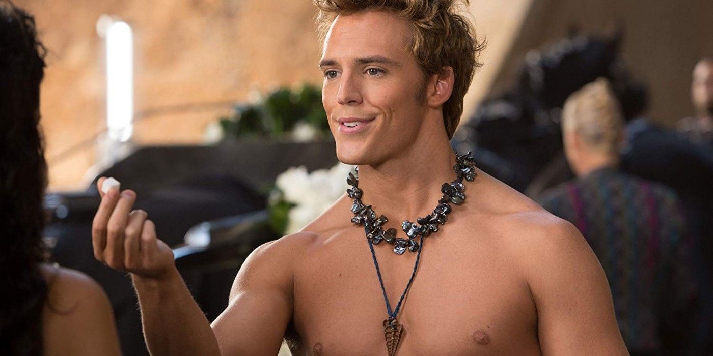 Finnick Odair's first appearance with a sugar cube in Catching Fire.