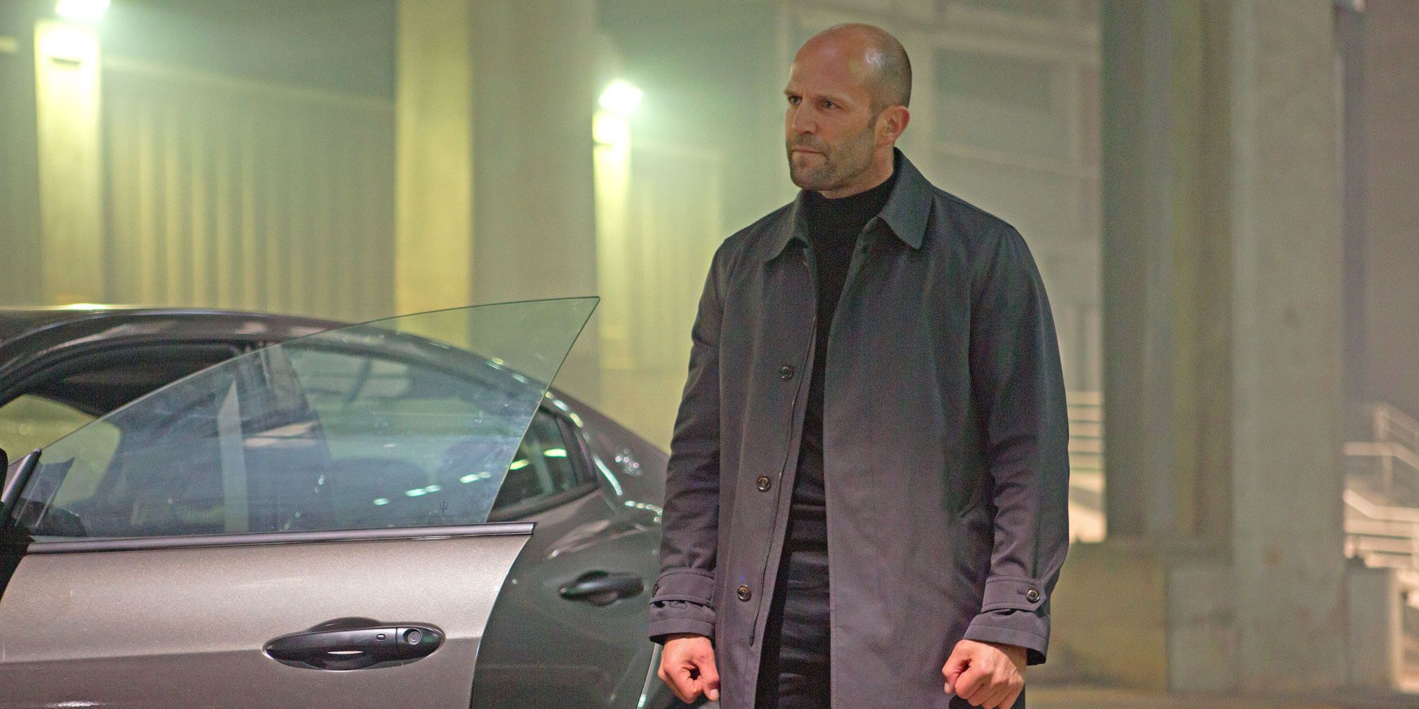 Deckard Shaw steps out of his car