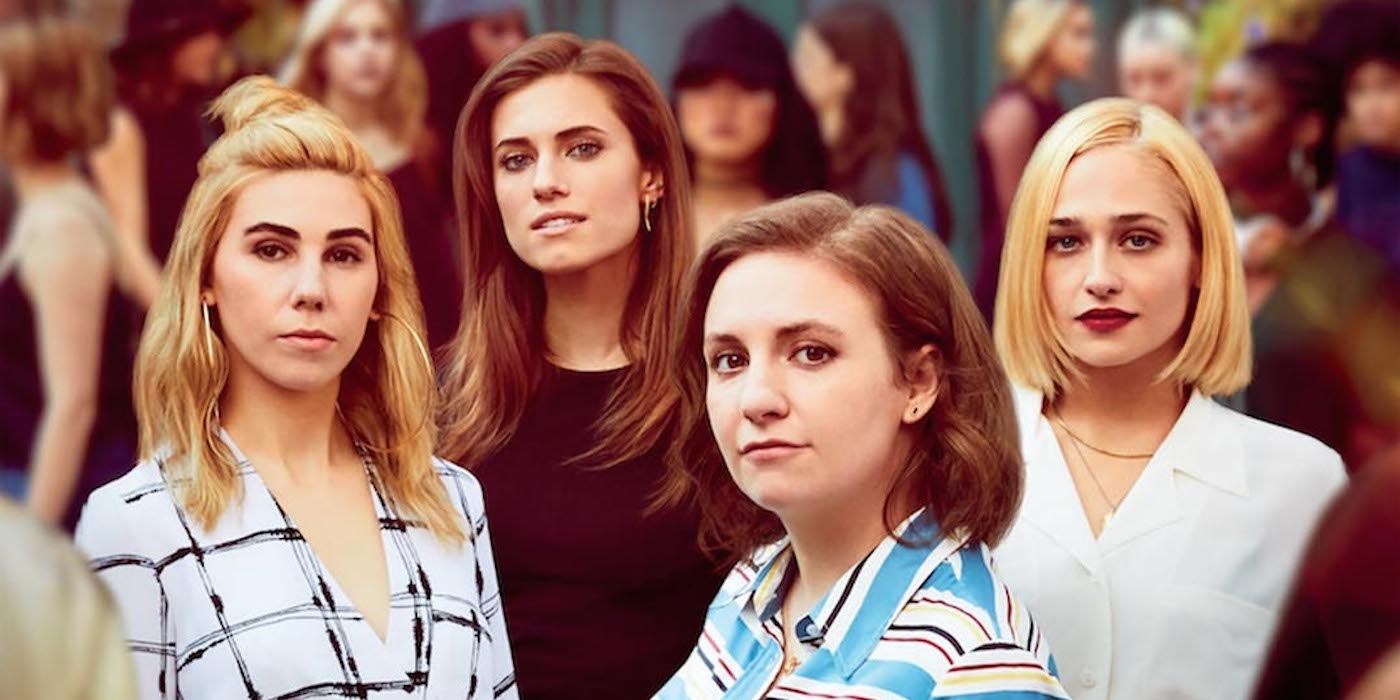The main cast of Girls together outside