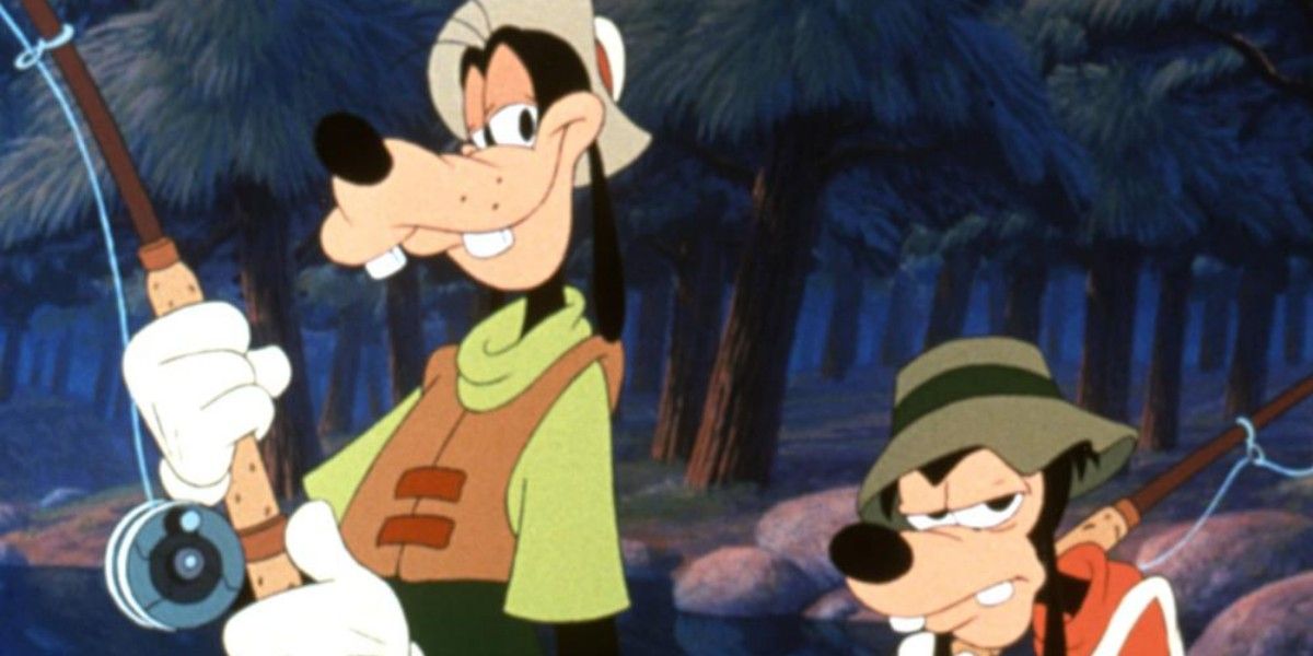 Goofy fishing with Max in A Goofy Movie