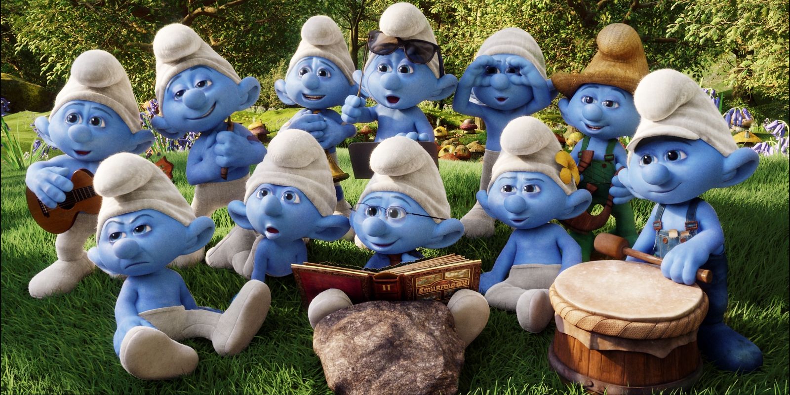 Smurfs 2 personagens todos juntos