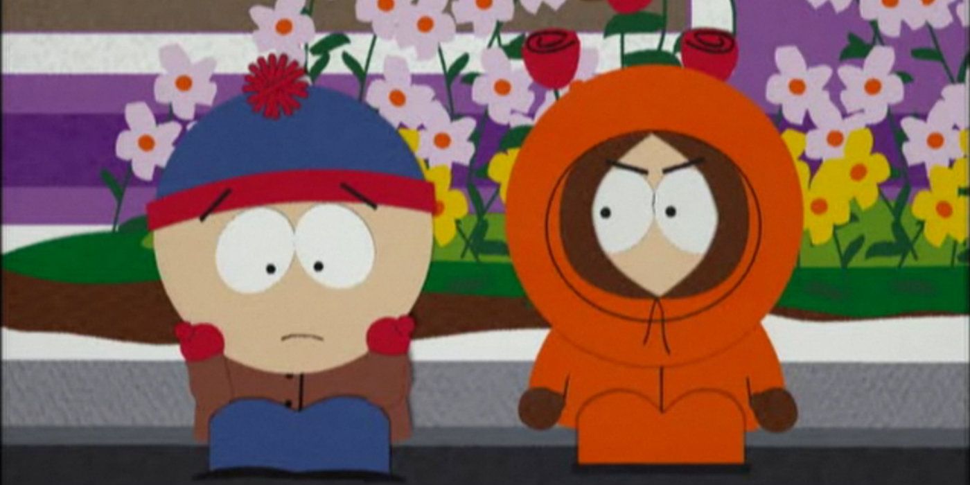 Stan and Kenny standing together in South Park