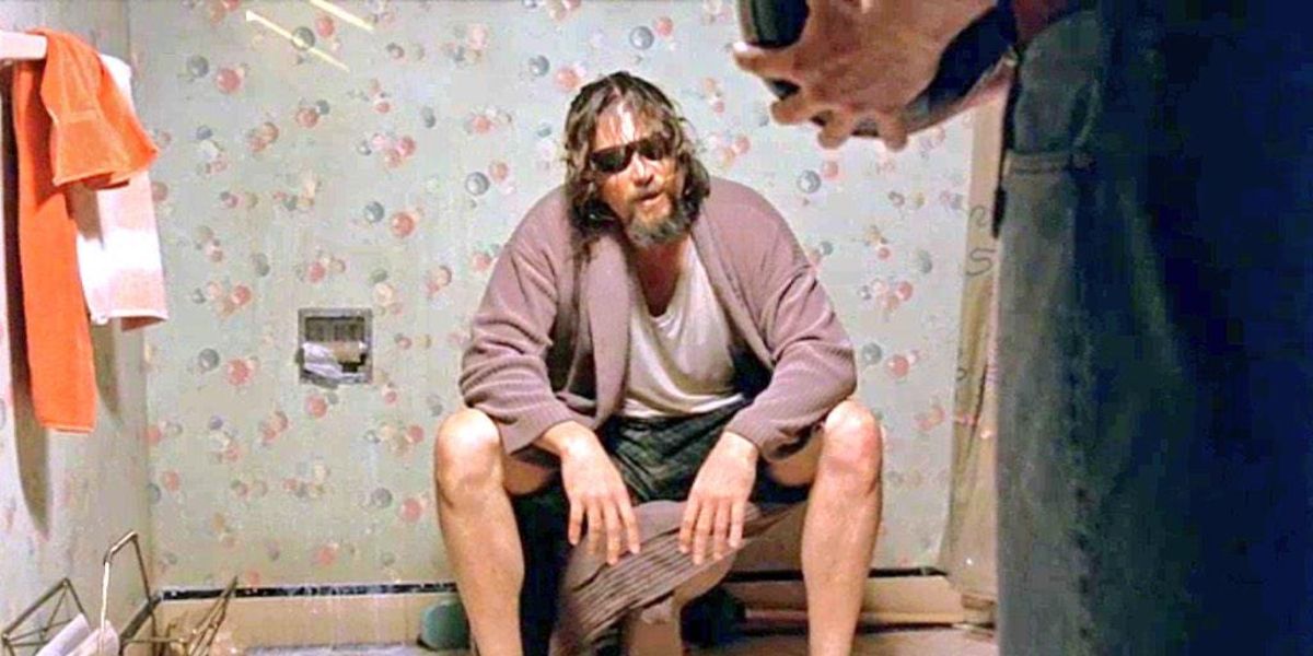 The dude sitting on the toilet whilst his apartment is being broken in to