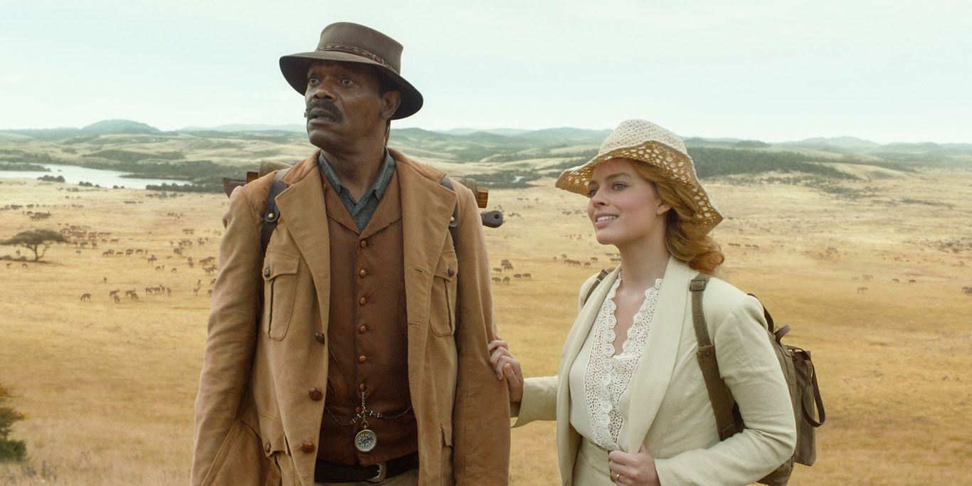Margot Robbie and Samuel L. Jackson play together in the Legend of Tarzan