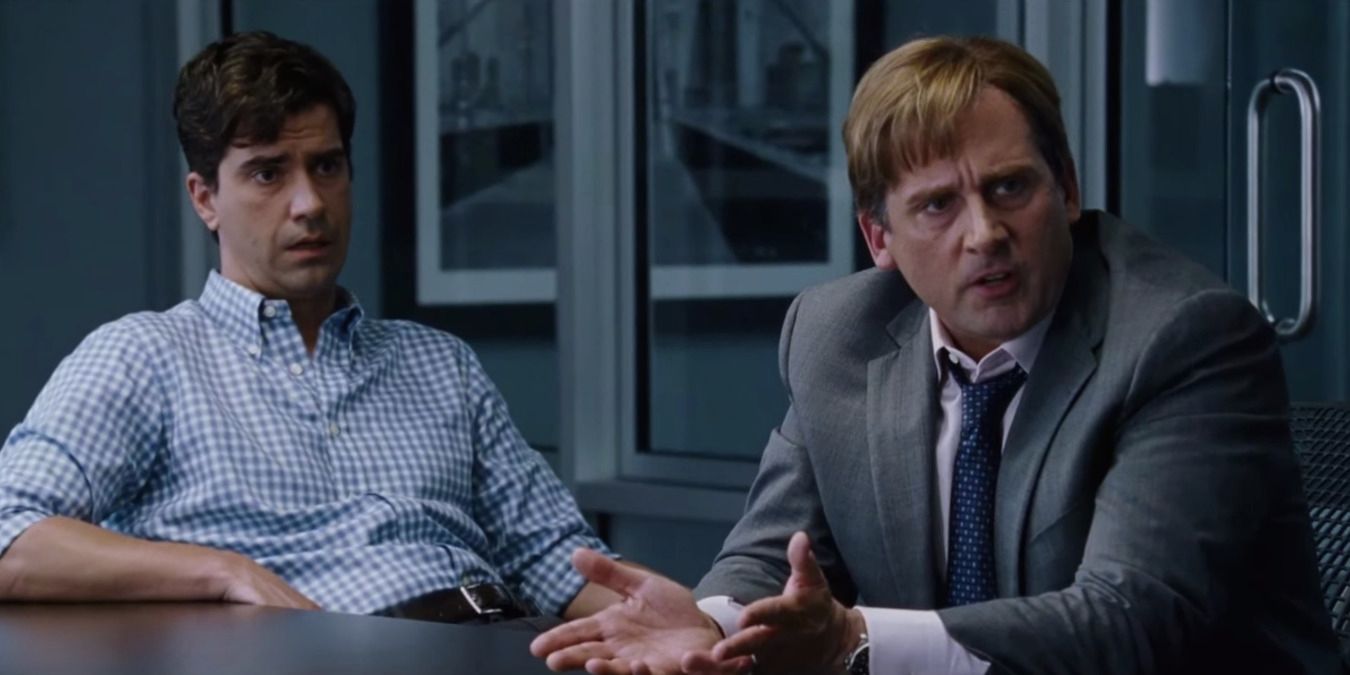 Steve Carrell looks angry in The Big Short