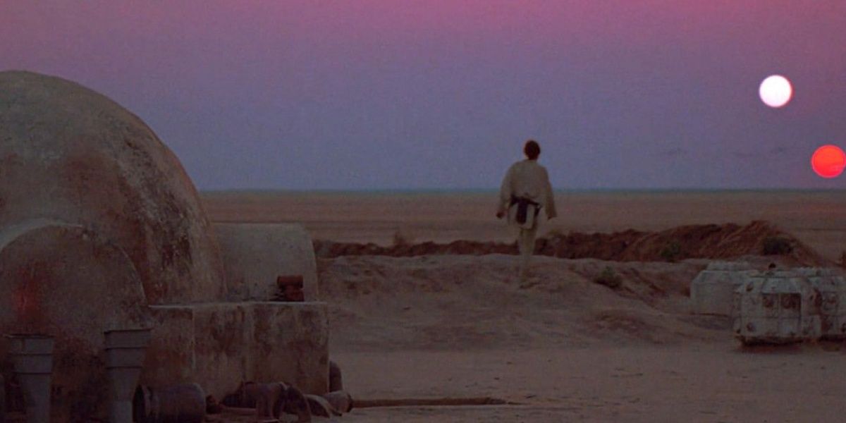 Star Wars New Hope twin suns on Tatooine