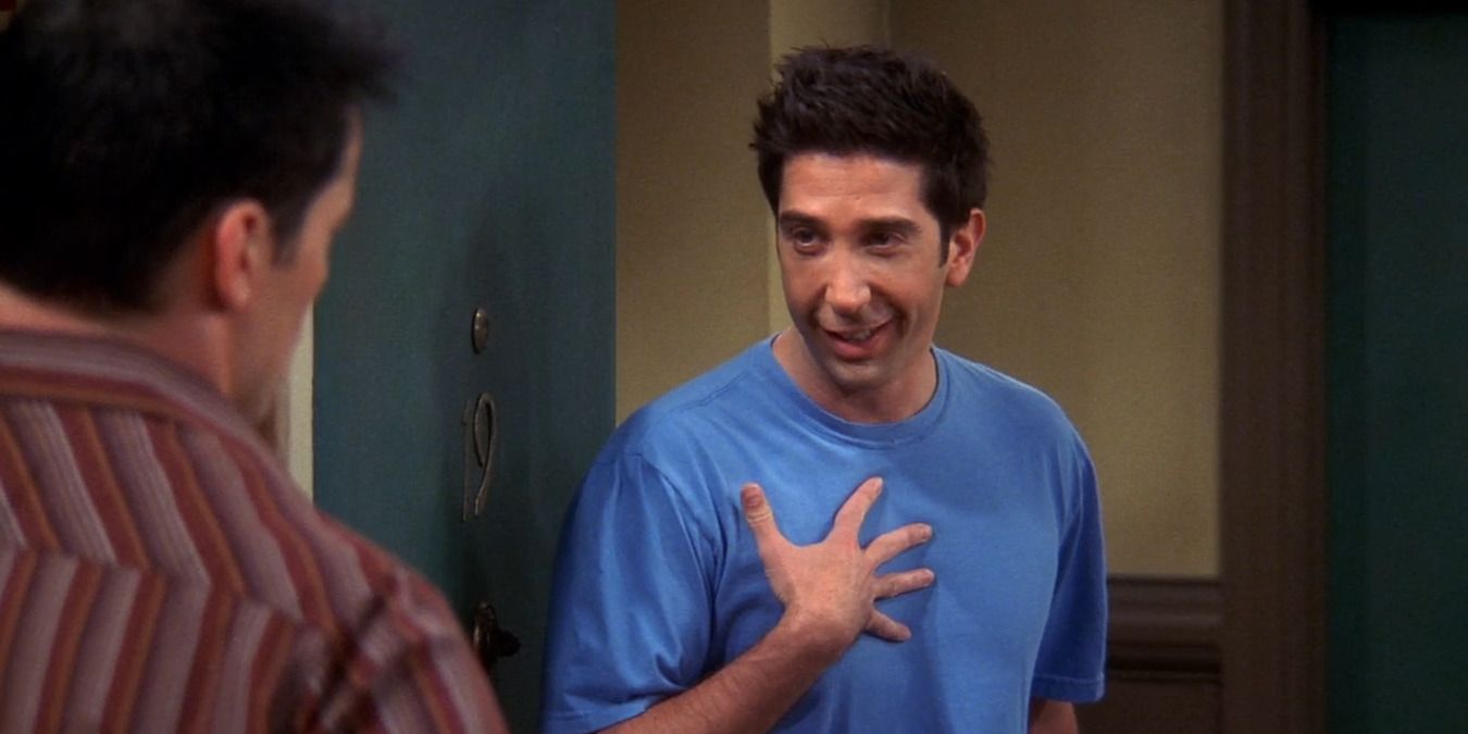 Ross walks in on Joey & Rachel and says he is fine
