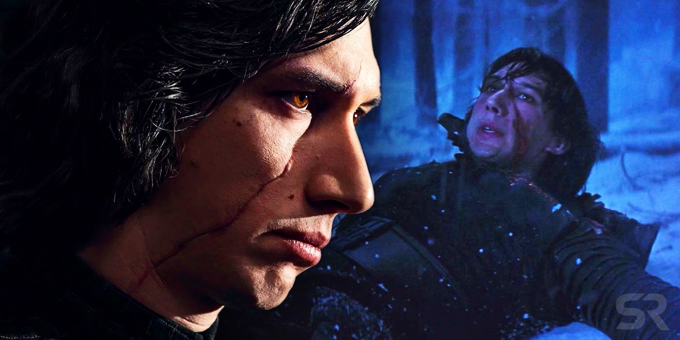 Adam Driver as Kylo Ren in Star Wars The Last Jedi and The Force Awakens