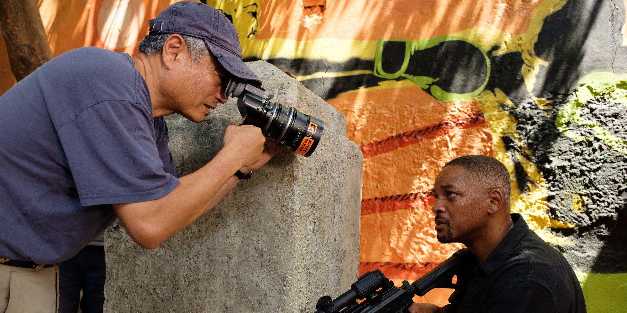 Ang Lee and Will Smith on Gemini Man set