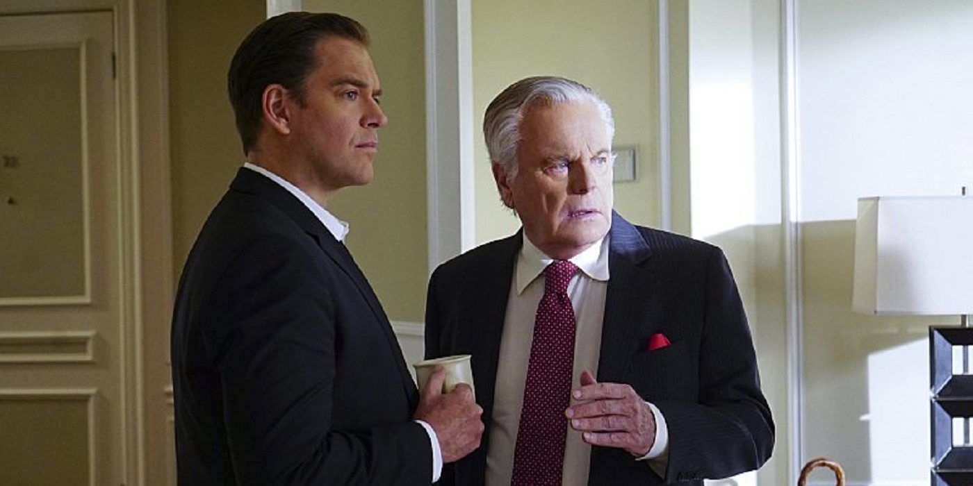 Two men talking in NCIS