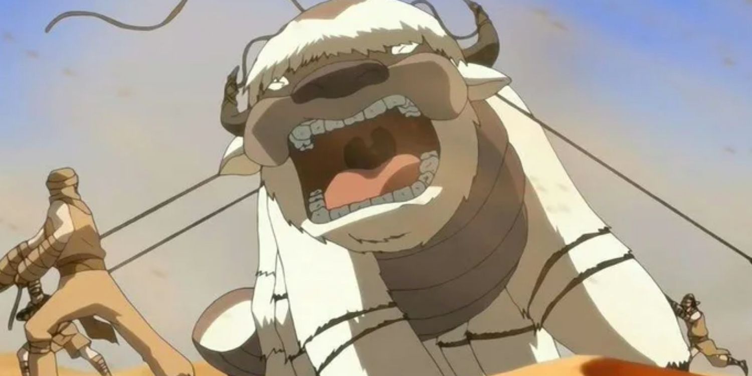 Appa Is Muzzled By Sandbenders In Avatar The Last Airbender