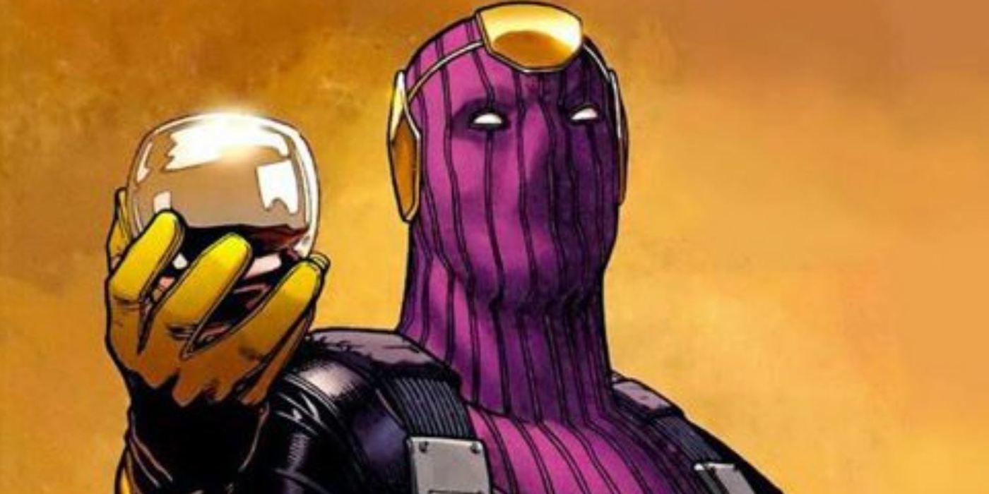 Helmut Zemo holds a golden cup in his hand