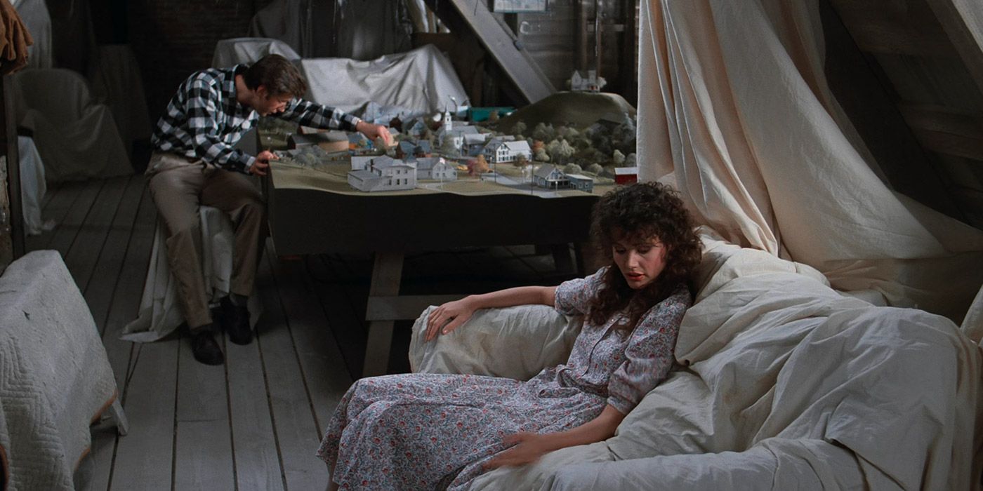 Adam and Barbara in the attic in Beetlejuice