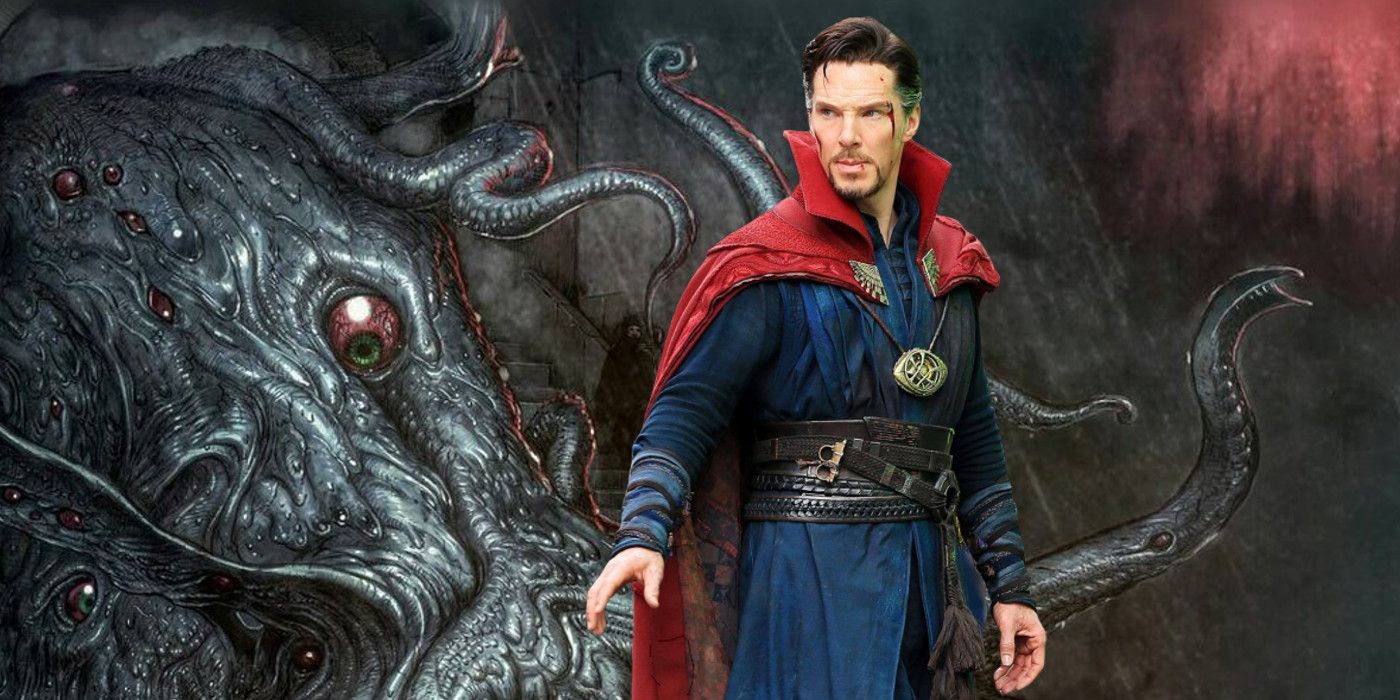Benedict Cumberbatch Doctor Strange with Shoggoth H.P. Lovecraft Multiverse of Madness