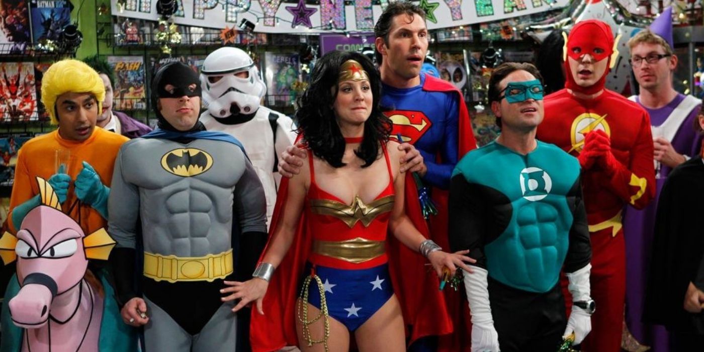 Big Bang Theory cast as Justice League Costume