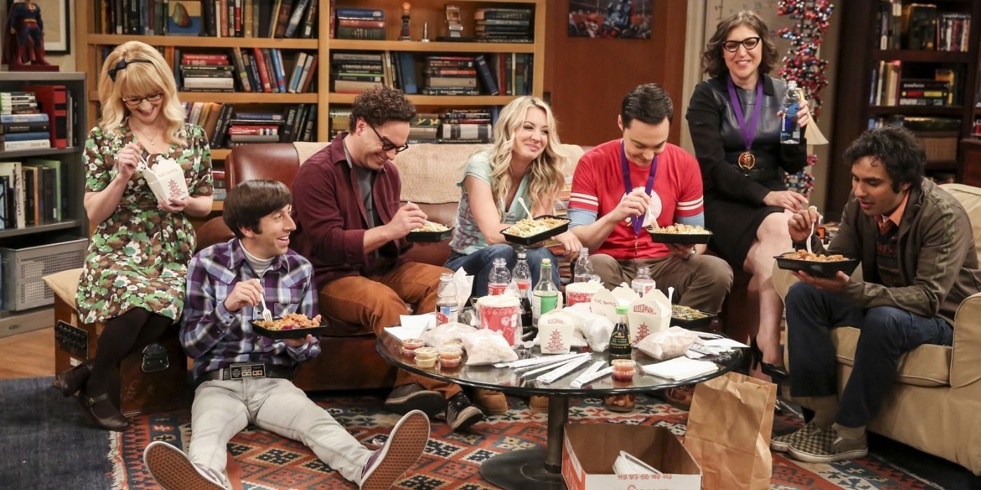 The finale of TBBT - the final scene of the characters eating