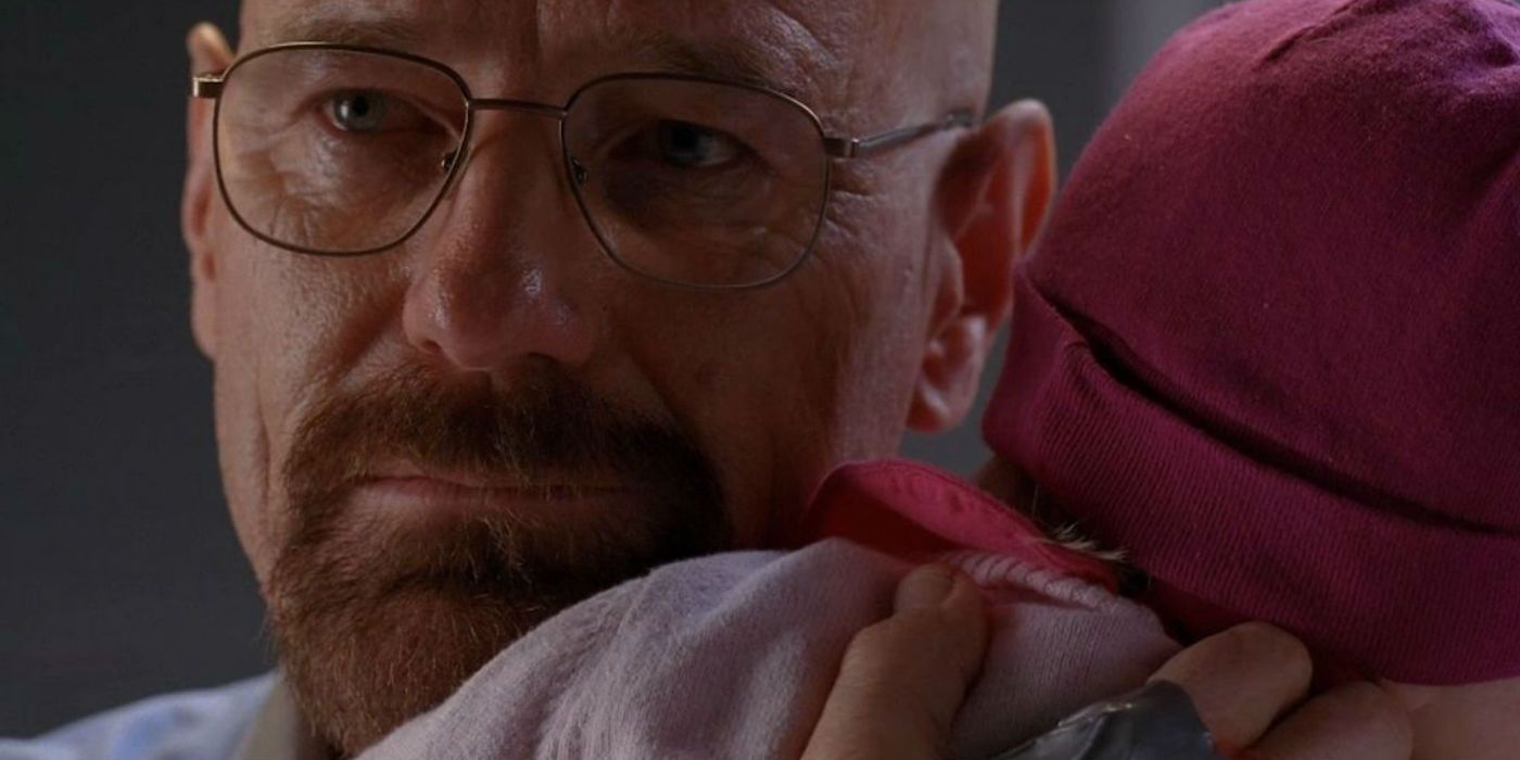 Bryan Cranston as Walter White with Holly on Breaking Bad