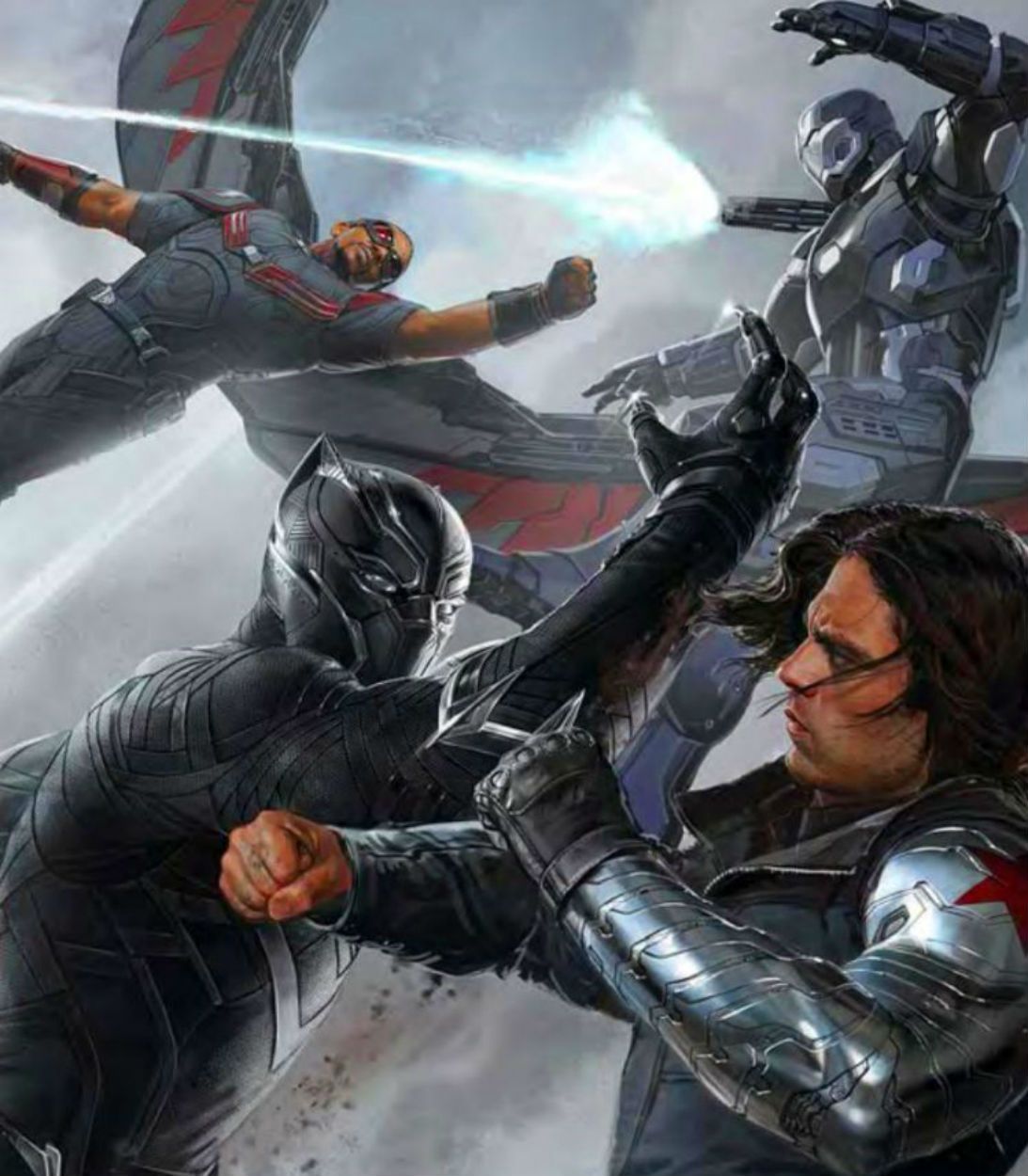 Captain America Civil War Falcon Winter Soldier Vertical