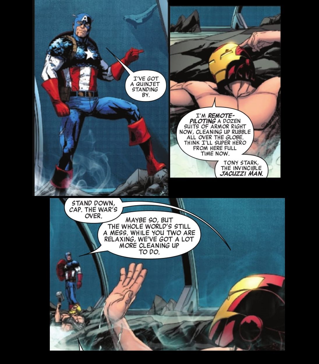 Captain America Iron Man Hot Tub Vertical